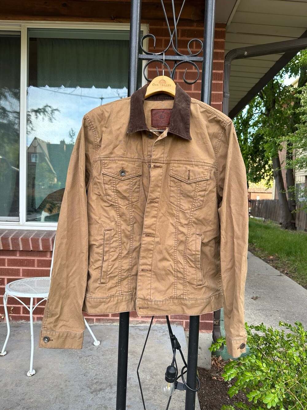 Lucky Brand Canvas Trucker Jacket with Corduroy Collar Size XL